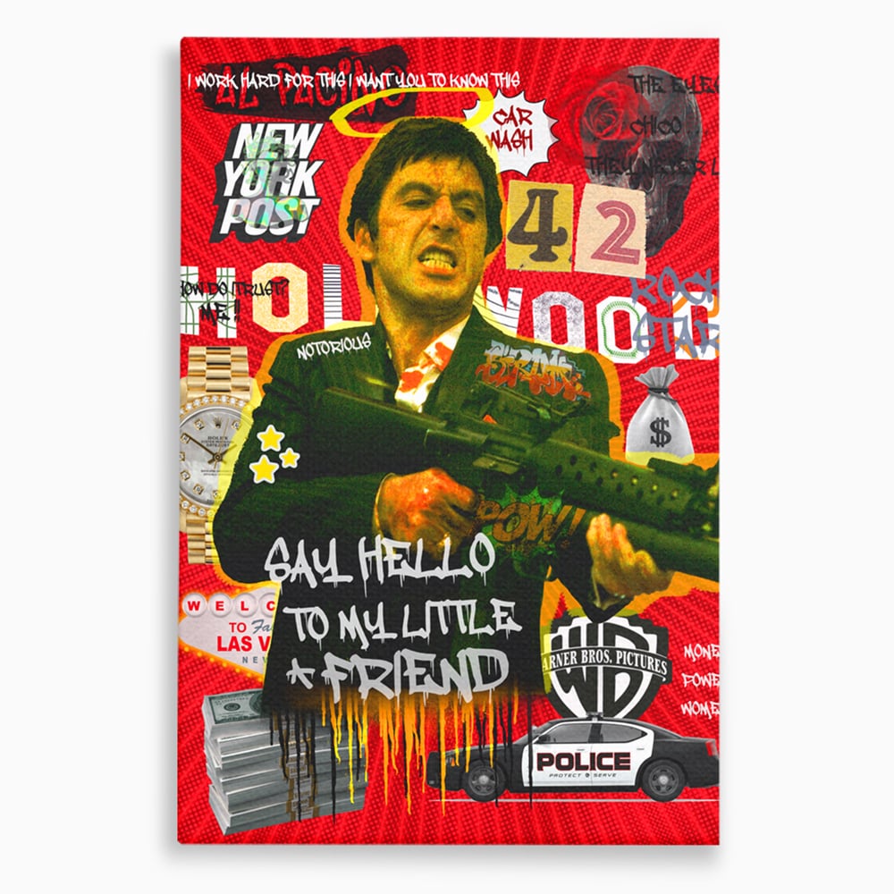 Tablou canvas cu tablou canvas cu portretul lui alfredo pacino, fara rama, pe sasiu de lemn